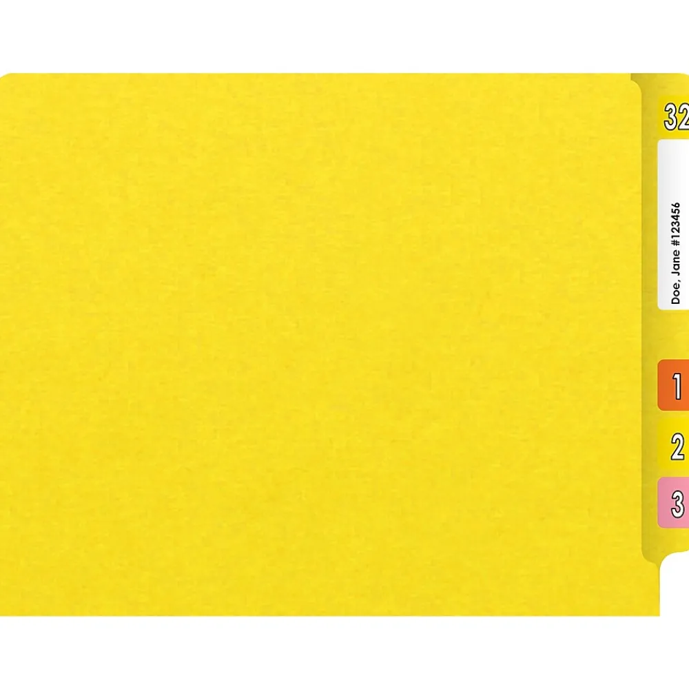File Folders|Medical Arts Press Heavy Duty End Tab File Folder, Straight-Cut, Letter Size, Yellow, 40/Box (S-09461-YLW)
