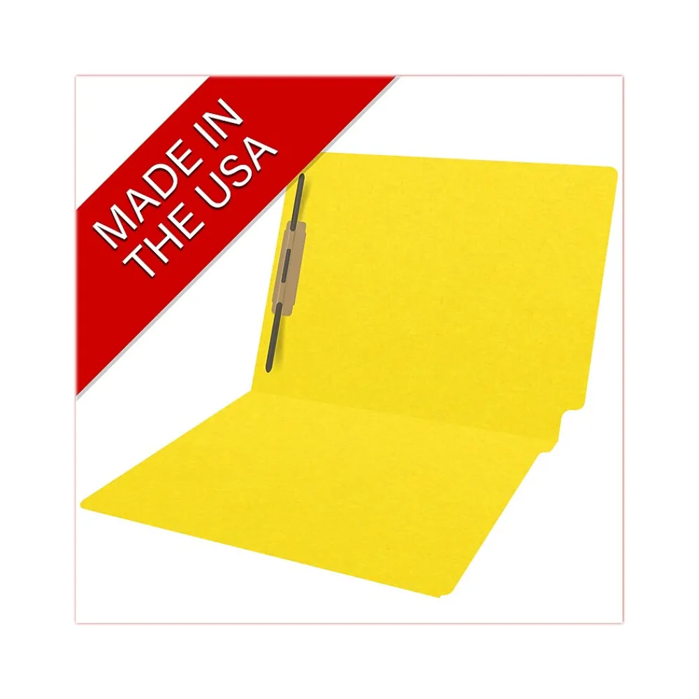 File Folders|Medical Arts Press Heavy Duty End Tab File Folder, Straight-Cut, Letter Size, Yellow, 40/Box (S-09461-YLW)