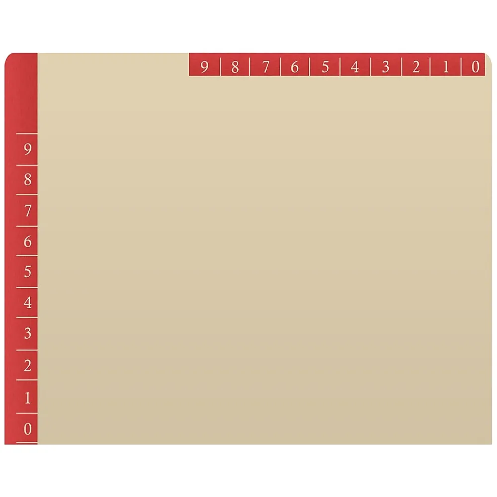 File Folders|Medical Arts Press Heavy-Duty End Tab File Folder, Straight Cut, Letter-Size, Manila, 50/Box (S-09466-RED)