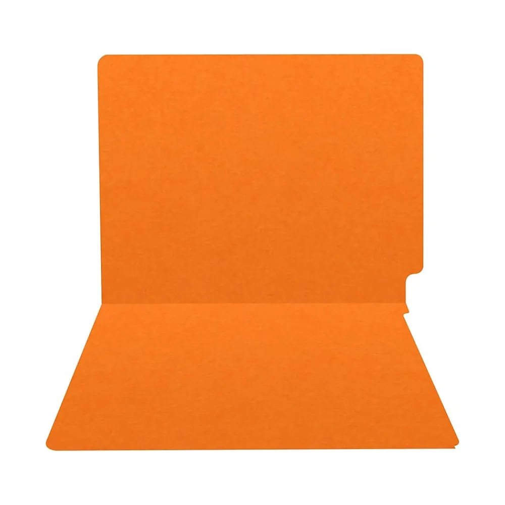 File Folders|Medical Arts Press Heavy-Duty End Tab File Folder, Straight Cut, Letter-Size, Orange, 40/Box (S-09458-ORG)