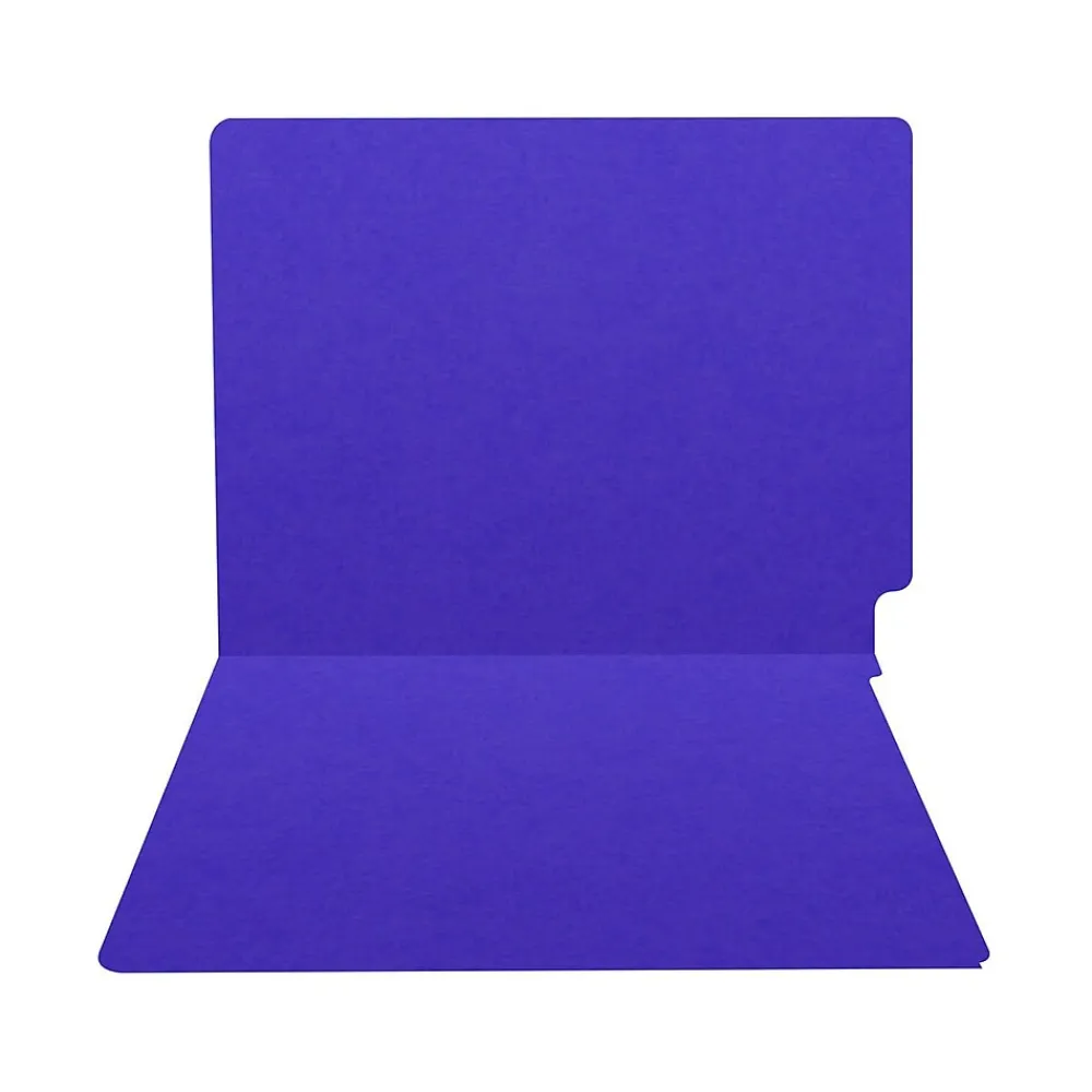 File Folders|Medical Arts Press Heavy-Duty End Tab File Folder, Straight Cut, Letter-Size, Purple, 40/Box (S-09458-PRP)