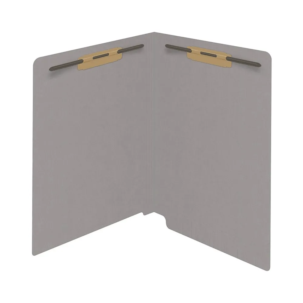 File Folders|Medical Arts Press Reinforced End Tab File Folder, Straight Cut, Letter-Size, Gray, 250/Carton (S-01502-GRY-B)