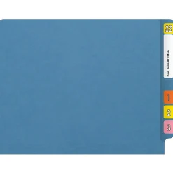 File Folders|Medical Arts Press Reinforced End Tab File Folder, Straight Cut, Letter-Size, Blue, 50/Box (S-01602-BLU)