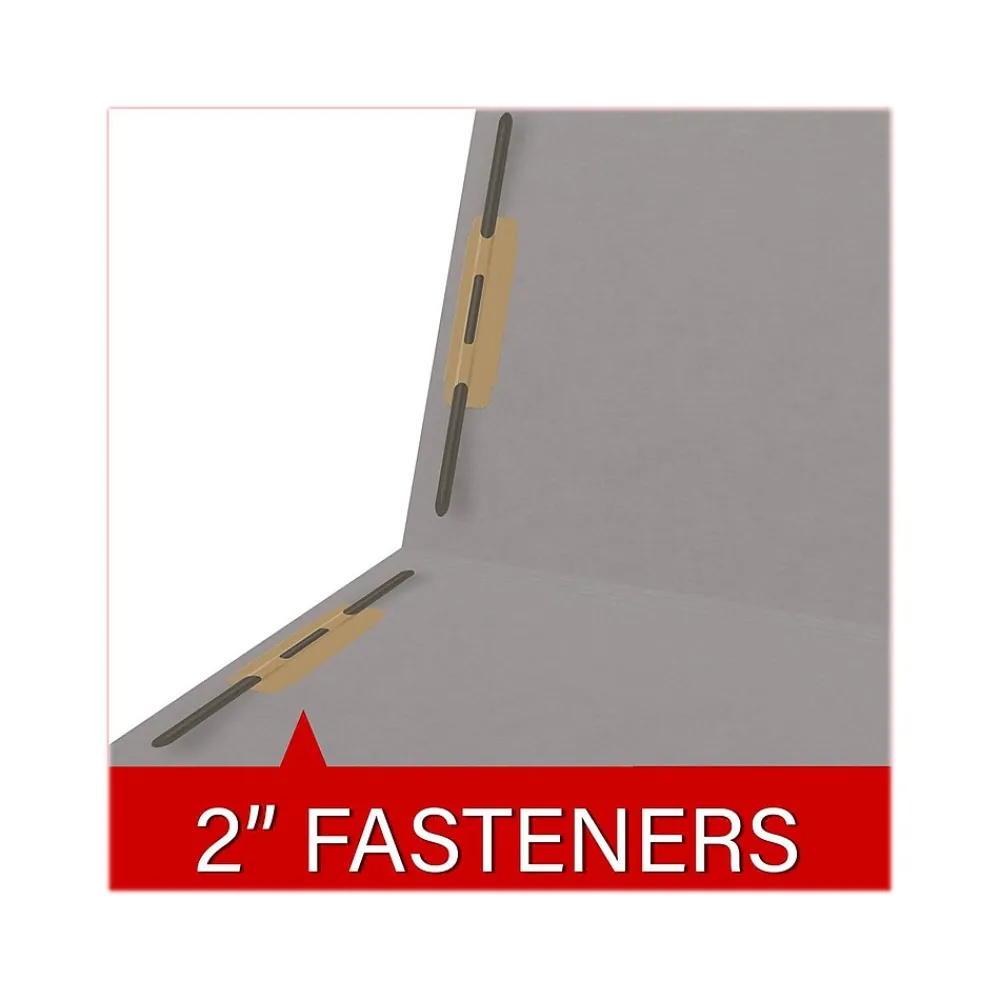 File Folders|Medical Arts Press Reinforced End Tab File Folder, Straight Cut, Letter-Size, Gray, 250/Carton (S-01602-GRY-B)