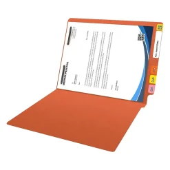 File Folders|Medical Arts Press Reinforced End Tab File Folder, Straight Cut, Letter-Size, Orange, 50/Box (S-01501-ORG)