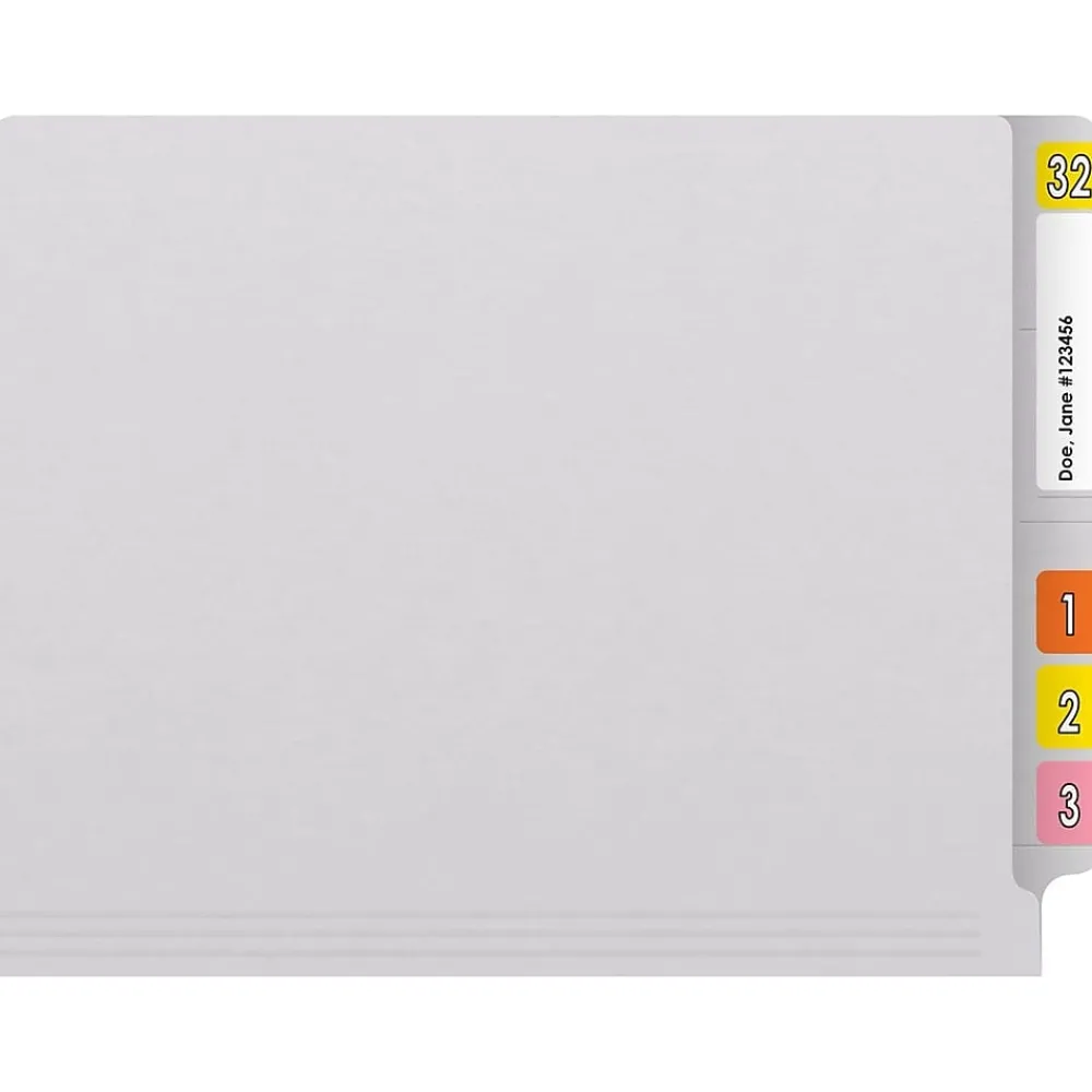 File Folders|Medical Arts Press Reinforced End Tab File Folder, Straight Cut, Letter-Size, White, 50/Box (S-01602-WHT)
