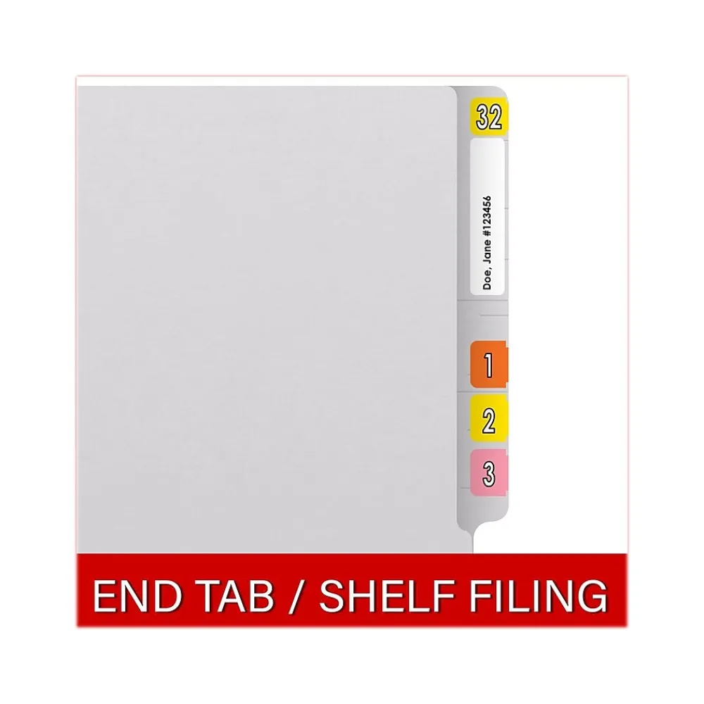 File Folders|Medical Arts Press Reinforced End Tab File Folder, Straight Cut, Letter-Size, White, 50/Box (S-01602-WHT)