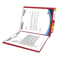 File Folders|Medical Arts Press Reinforced End Tab File Folder, Straight Cut, Letter-Size, Red, 50/Box (S-01602-RED)