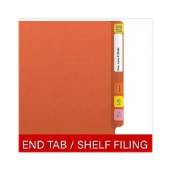 File Folders|Medical Arts Press Reinforced End Tab File Folder, Straight Cut, Letter-Size, Orange, 250/Carton (S-01602-ORG-B)
