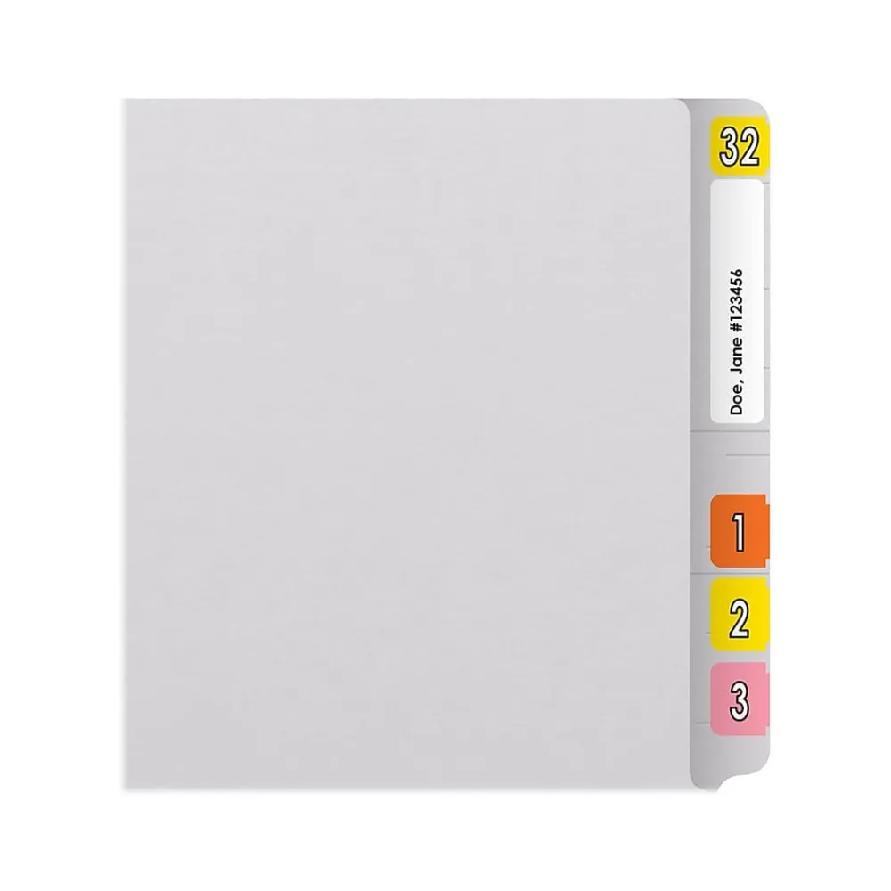 File Folders|Medical Arts Press Reinforced End Tab File Folder, Straight Cut, Letter-Size, White, 50/Box (S-01501-WHT)