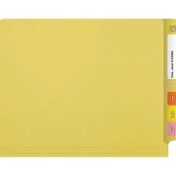 File Folders|Medical Arts Press Reinforced End Tab File Folder, Straight Cut, Letter-Size, Yellow, 50/Box (S-01501-YLW)