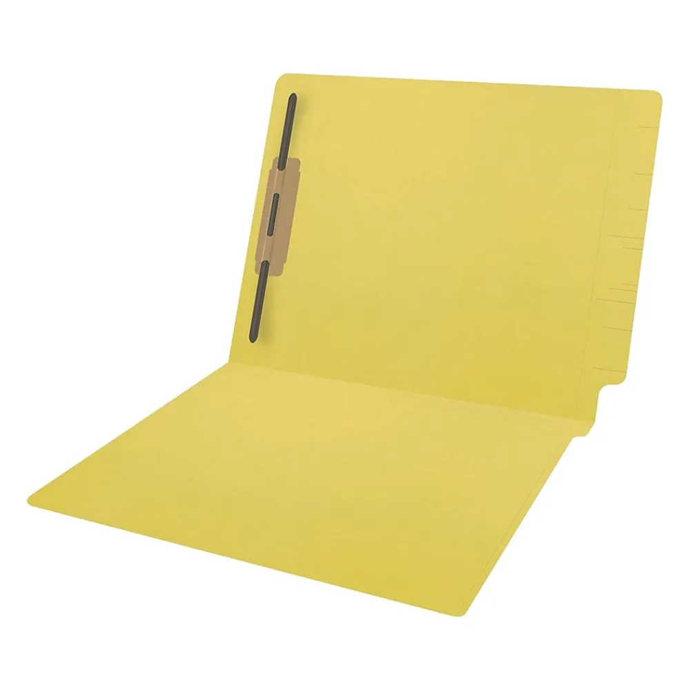 File Folders|Medical Arts Press Reinforced End Tab File Folder, Straight Cut, Letter-Size, Yellow, 50/Box (S-01501-YLW)