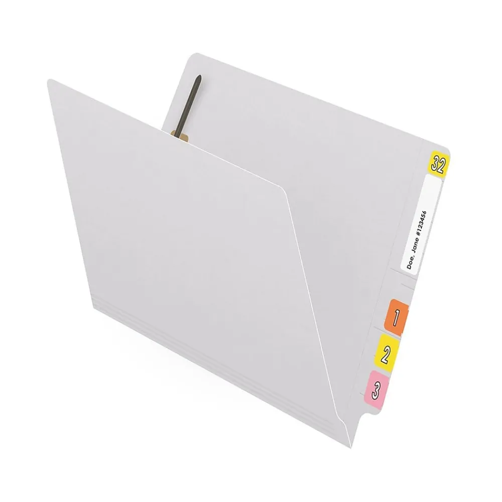File Folders|Medical Arts Press Reinforced End Tab File Folder, Straight Cut, Letter-Size, White, 50/Box (S-01601-WHT)