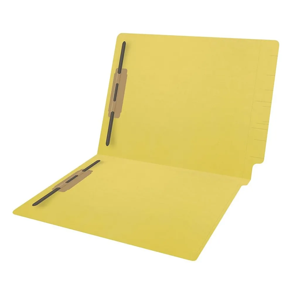 File Folders|Medical Arts Press Reinforced End Tab File Folder, Straight Cut, Letter-Size, Yellow, 50/Box (S-01602-YLW)
