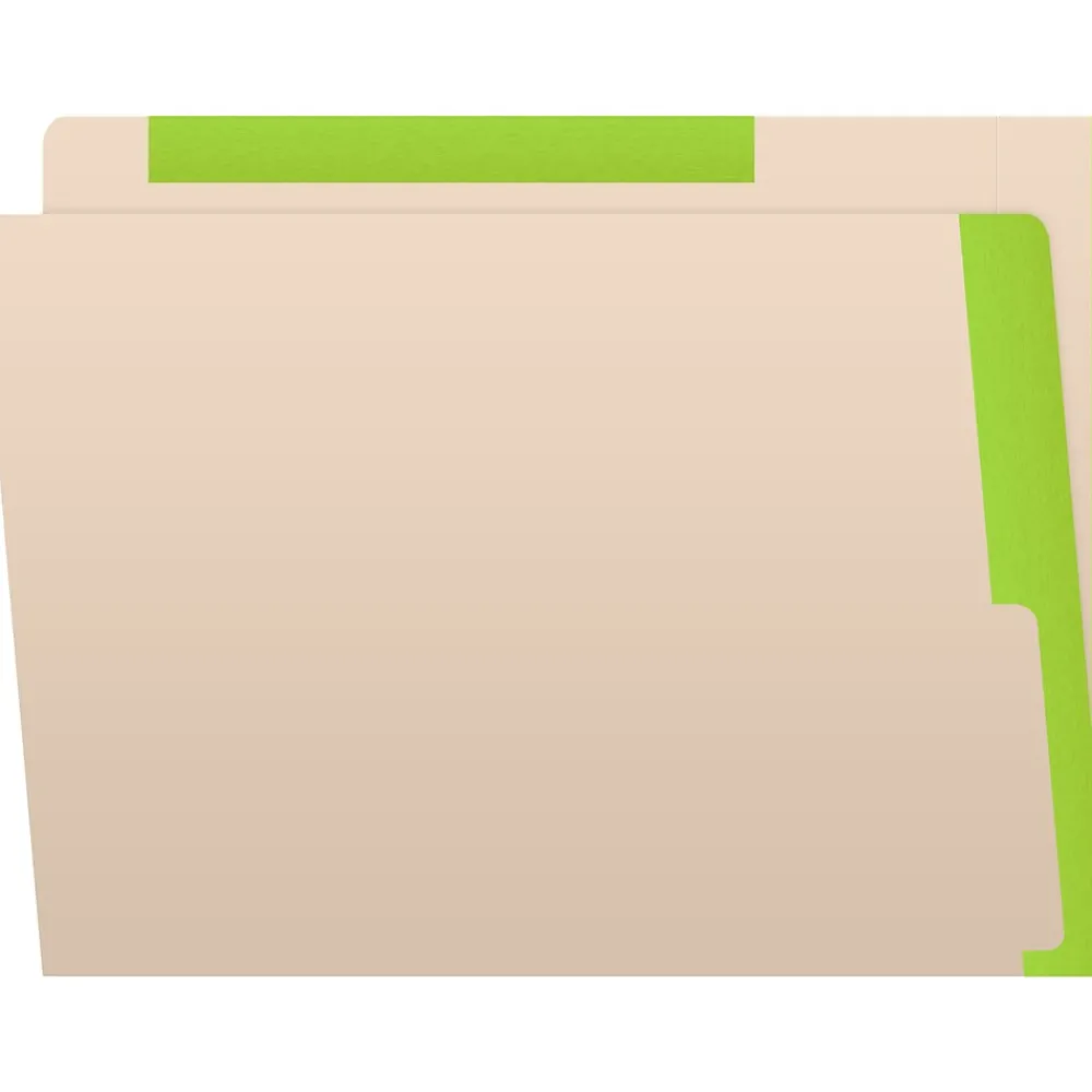 File Folders|Medical Arts Press Standard Reinforced File Folder, Straight Cut, Letter Size, Manila/Light Green, 50/Box (50693LG)