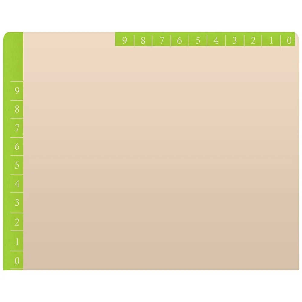 File Folders|Medical Arts Press Standard Reinforced File Folder, Straight Cut, Letter Size, Manila/Light Green, 50/Box (50693LG)