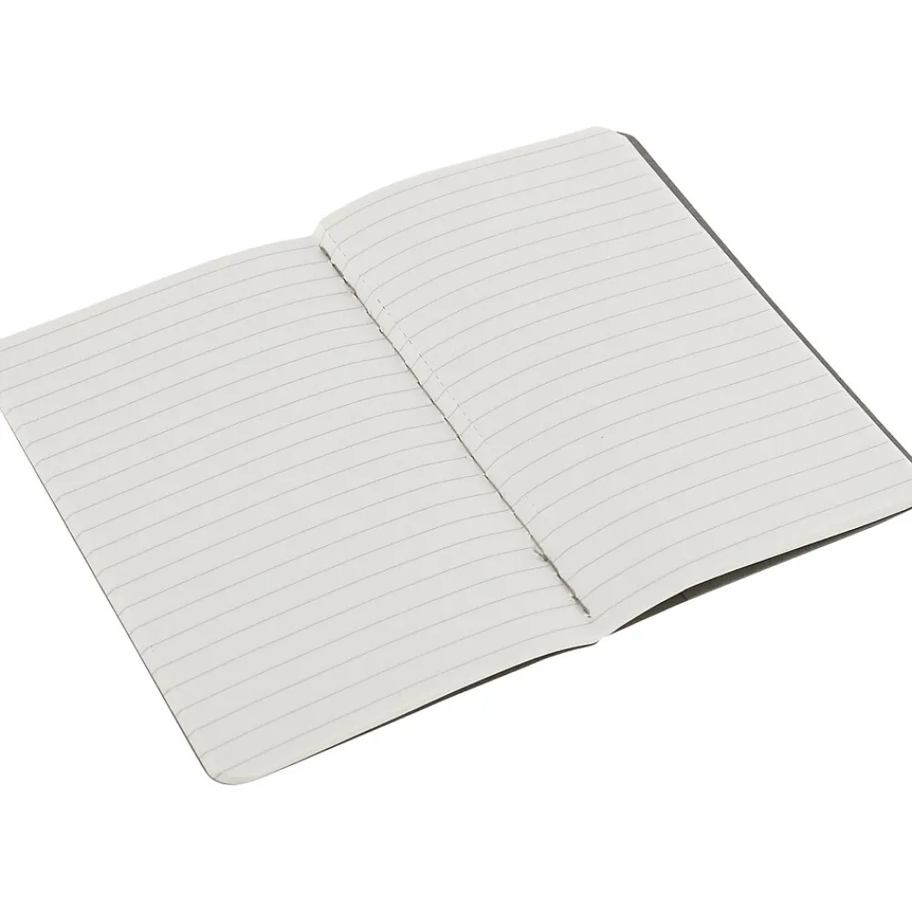 Journals|Moleskine Cahier Journal, Set of 3, Pocket, Ruled, Pebble Grey, Soft Cover, 3-1/2" x 5-1/2"