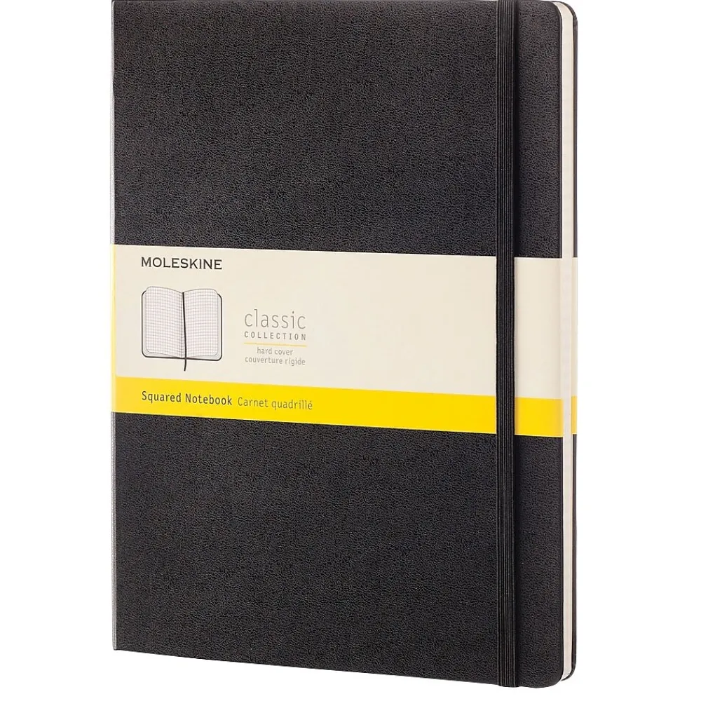 Journals|Moleskine Classic Hard Cover Notebook, 7.5" x 9.75", Black (895292XX)