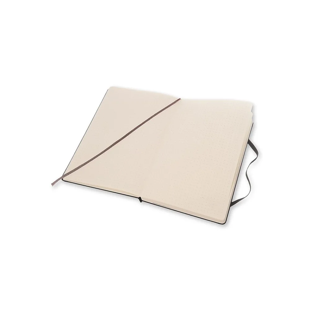 Journals|Moleskine Classic Hard Cover Notebook, Dotted, 5" x 8.25", Black (892703XX)