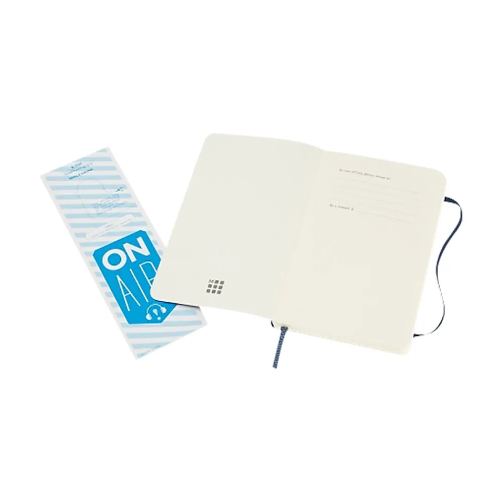 Notebooks|Moleskine Classic Professional Notebook, 3.5" x 5.5", Wide Ruled, 96 Sheets, Sapphire Blue (893564)