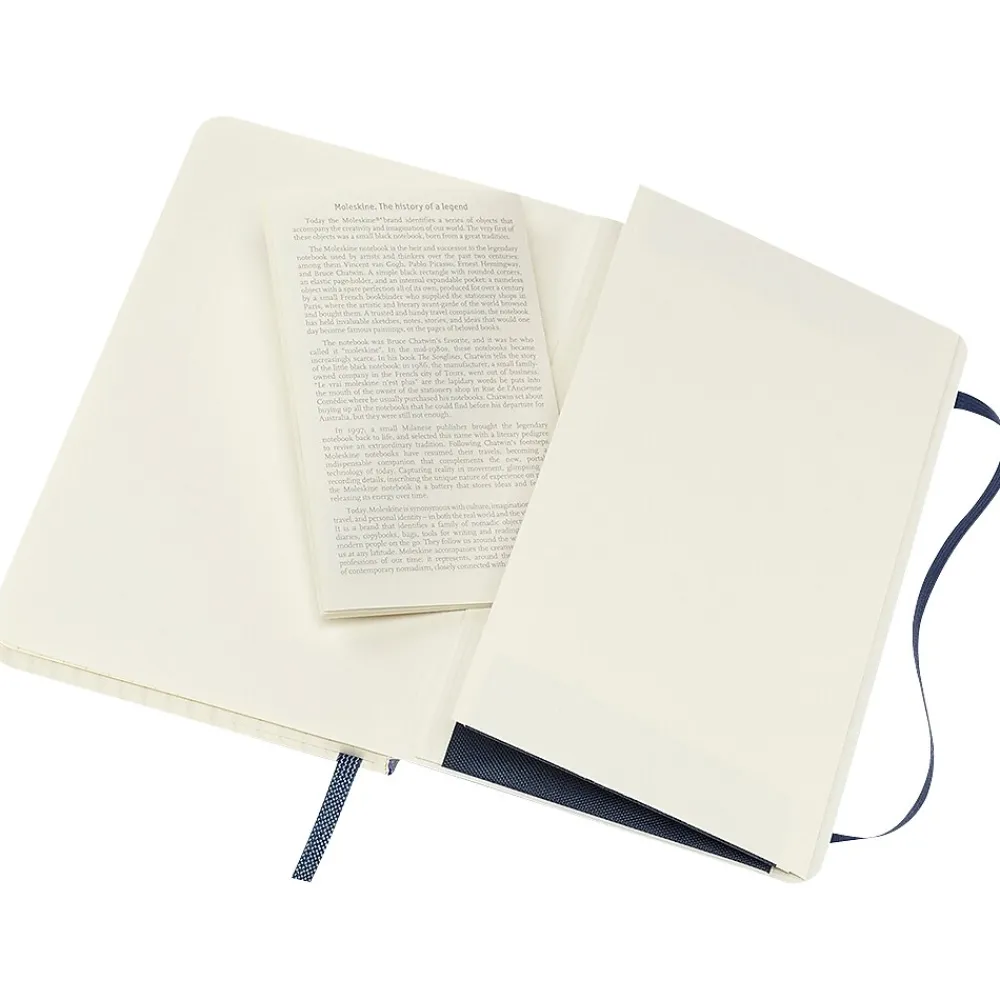 Notebooks|Moleskine Classic Professional Notebook, 3.5" x 5.5", Wide Ruled, 96 Sheets, Sapphire Blue (893564)