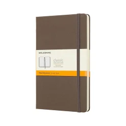 Notebooks|Moleskine Classic Professional Notebooks, 5" x 8.25", Wide Ruled, 120 Sheets, Brown (715352)