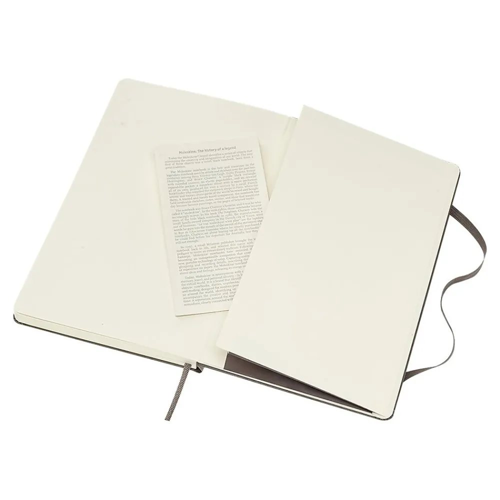 Notebooks|Moleskine Classic Professional Notebooks, 5" x 8.25", Wide Ruled, 120 Sheets, Brown (715352)