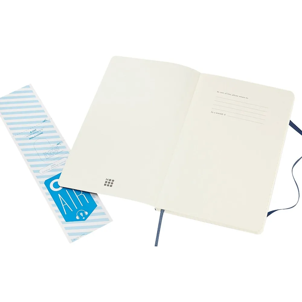 Notebooks|Moleskine Classic Professional Notebooks, 5" x 8.25", 120 Sheets, Blue (893687XX)