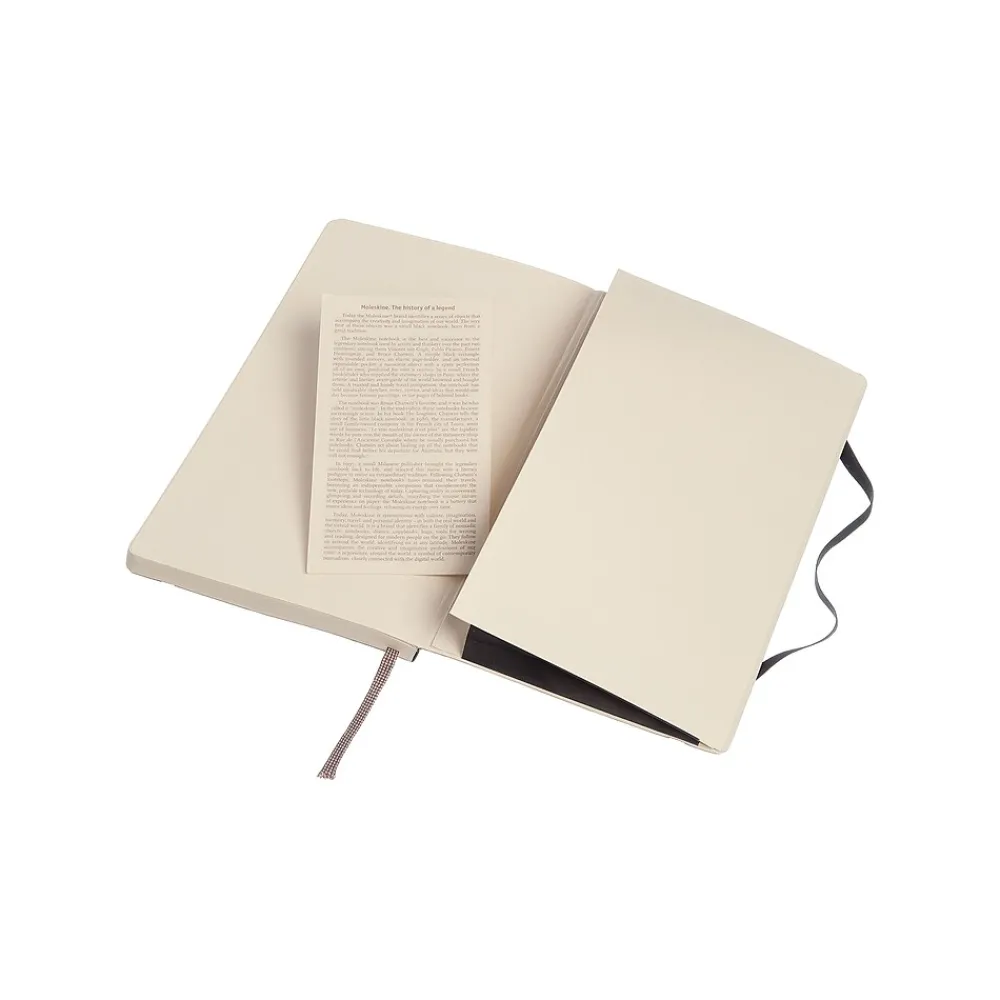 Journals|Moleskine Classic Soft Cover Notebook, 5" x 8.25", Black (892741XX)
