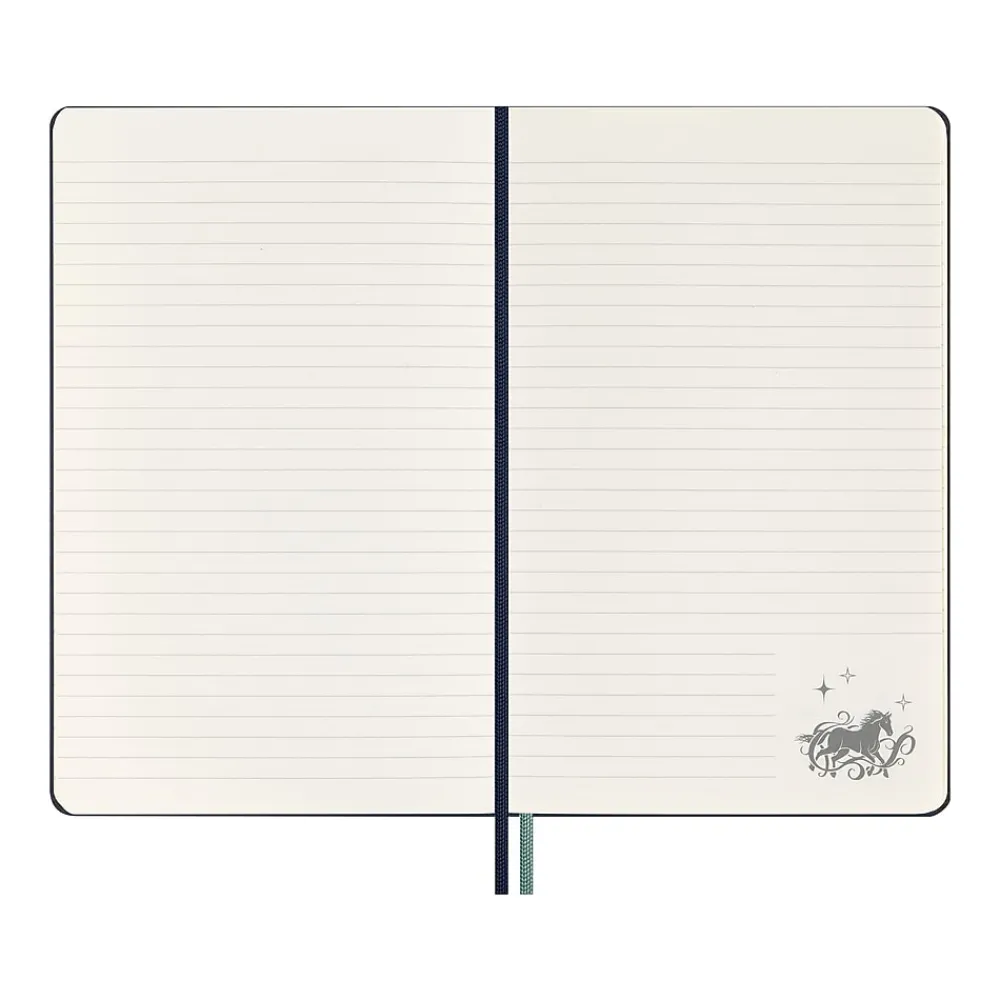 Journals|Moleskine Harry Potter Expecto Patronum Limited Edition Notebook, 5" x 8.25", Narrow-Ruled, Blue/Teal (LEHP23QP060)