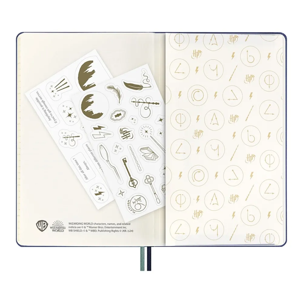 Journals|Moleskine Harry Potter Expecto Patronum Limited Edition Notebook, 5" x 8.25", Narrow-Ruled, Blue/Teal (LEHP23QP060)