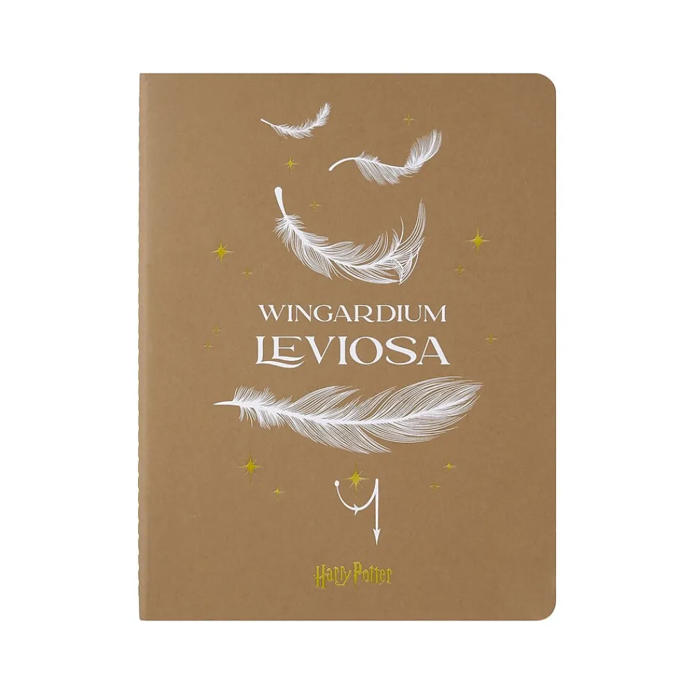 Journals|Moleskine Limited Edition Harry Potter Wingardium Leviosa Journal, 7.5" x 9.5", Narrow-Ruled, Kraft, 120 Pages (272173)