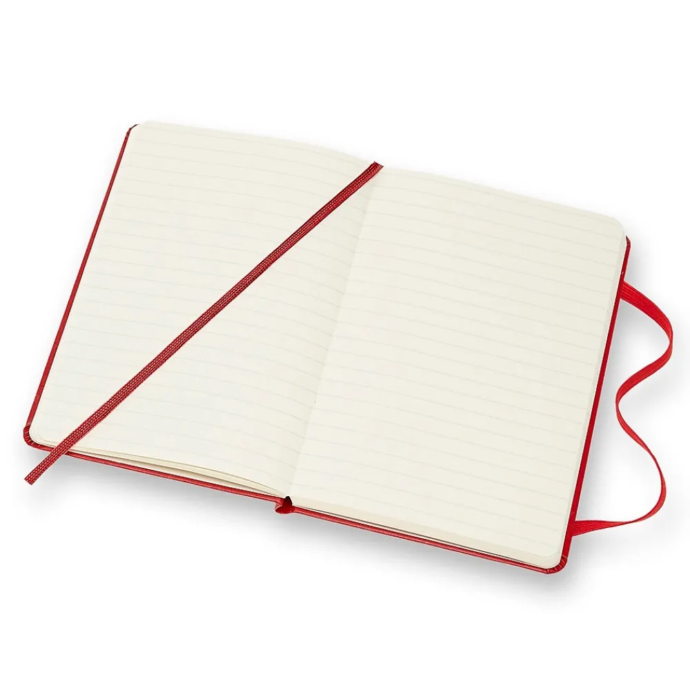 Notebooks|Moleskine Pocket 1-Subject Professional Notebooks, 3.5" x 5.5", Narrow Ruled, 96 Sheets, Red (930000)
