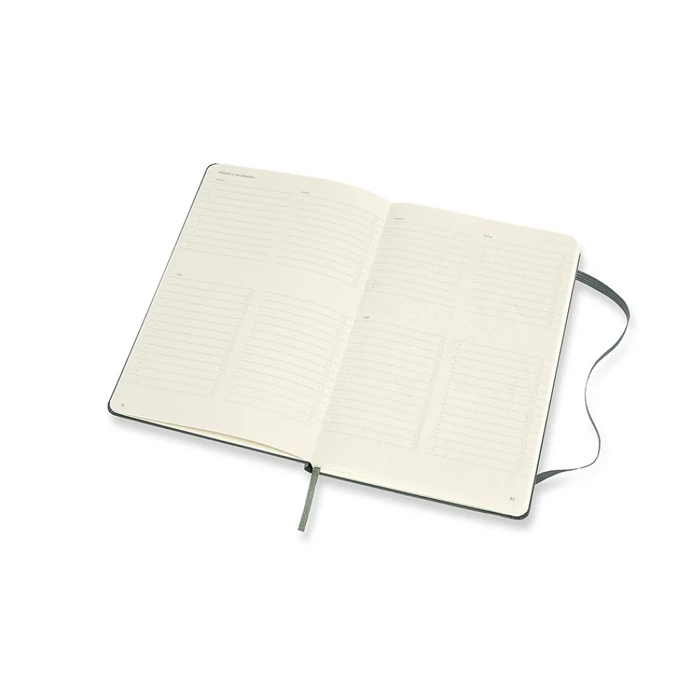 Notebooks|Moleskine Pro Large Professional Notebooks, 5" x 8.25", Narrow Ruled, Green (620763)