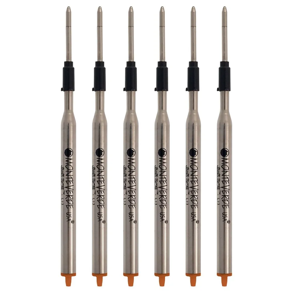 Pens|Monteverde ® Medium Ballpoint Refill For Lamy Ballpoint Pens, 6/Pack, Orange