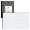 Composition Notebooks|National Brand 1-Subject Composition Notebooks, 7.88" x 10", Quad, 80 Sheets, Black (RED43475)