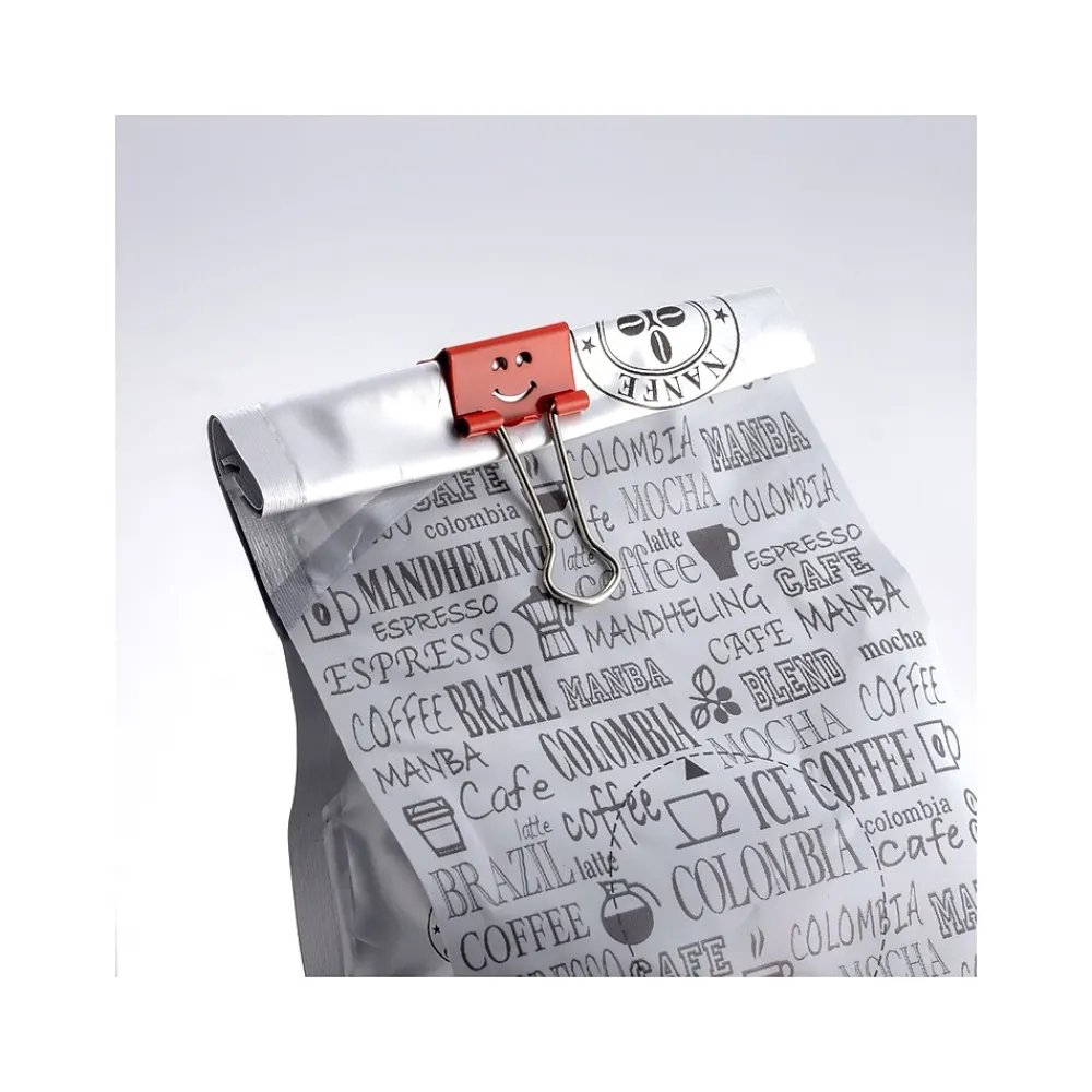 Clips & Fasteners|Officemate Smiling Face Small Binder Clips, 0.38" Capacity, Assorted Colors, 42 Clips/Pack (31090)