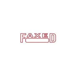 Stamps & Stamp Pads|Offistamp Pre-Inked Stamp, FAXED, Red Ink (034503)