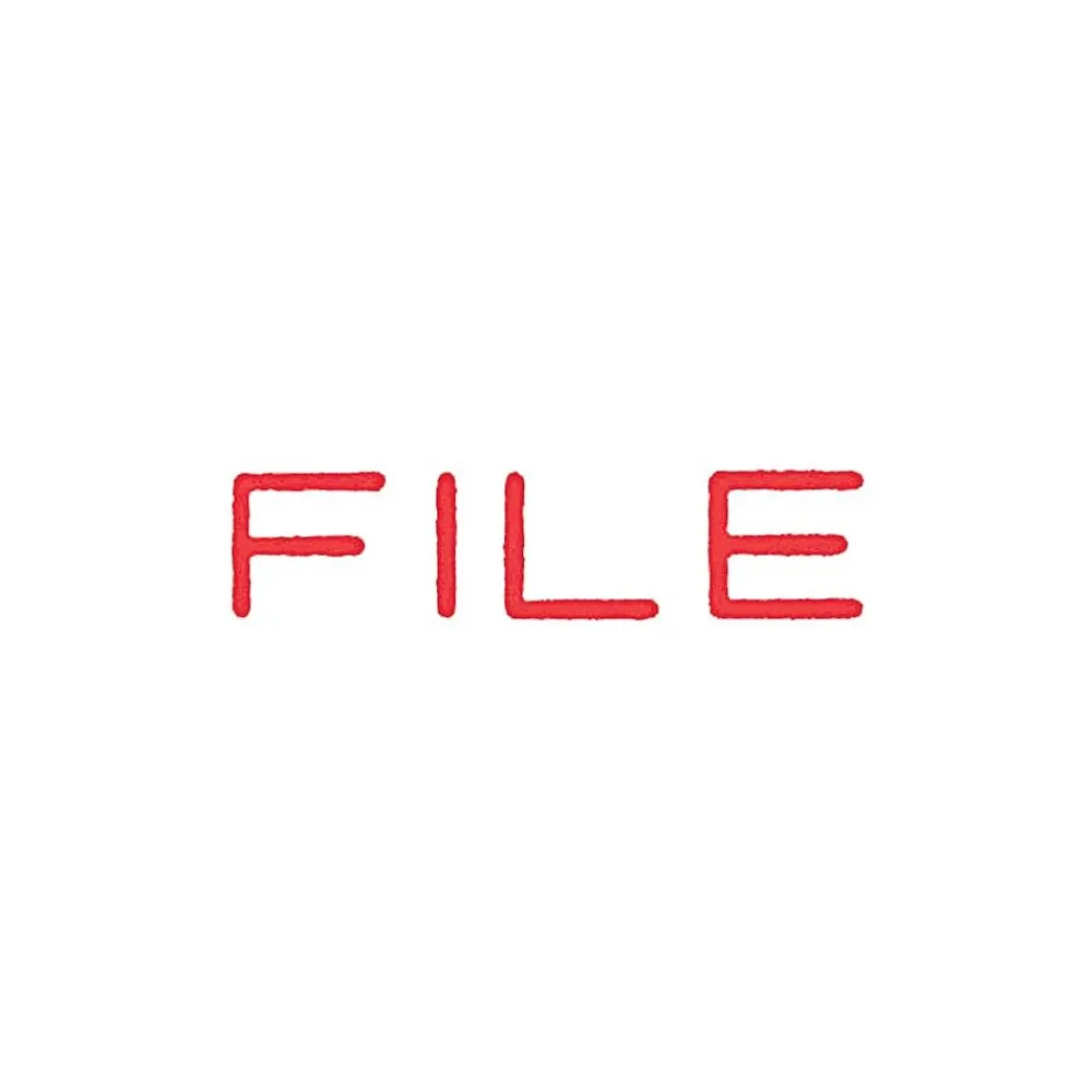 Stamps & Stamp Pads|Offistamp Pre-Inked Stamp, "FILE", Red Ink (034513)