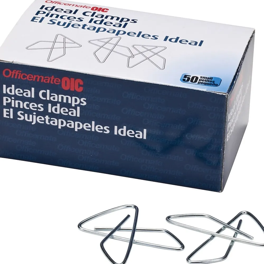 Clips & Fasteners|Officemate OIC Ideal Butterfly Clamps, Small, #2, Silver, 50/Bx