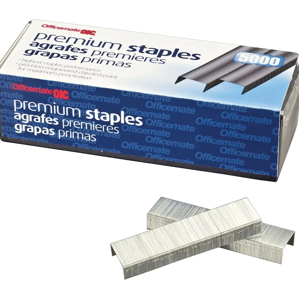 Staples|Officemate OIC® Premium Standard Staples, 1/4", 5,000/Box