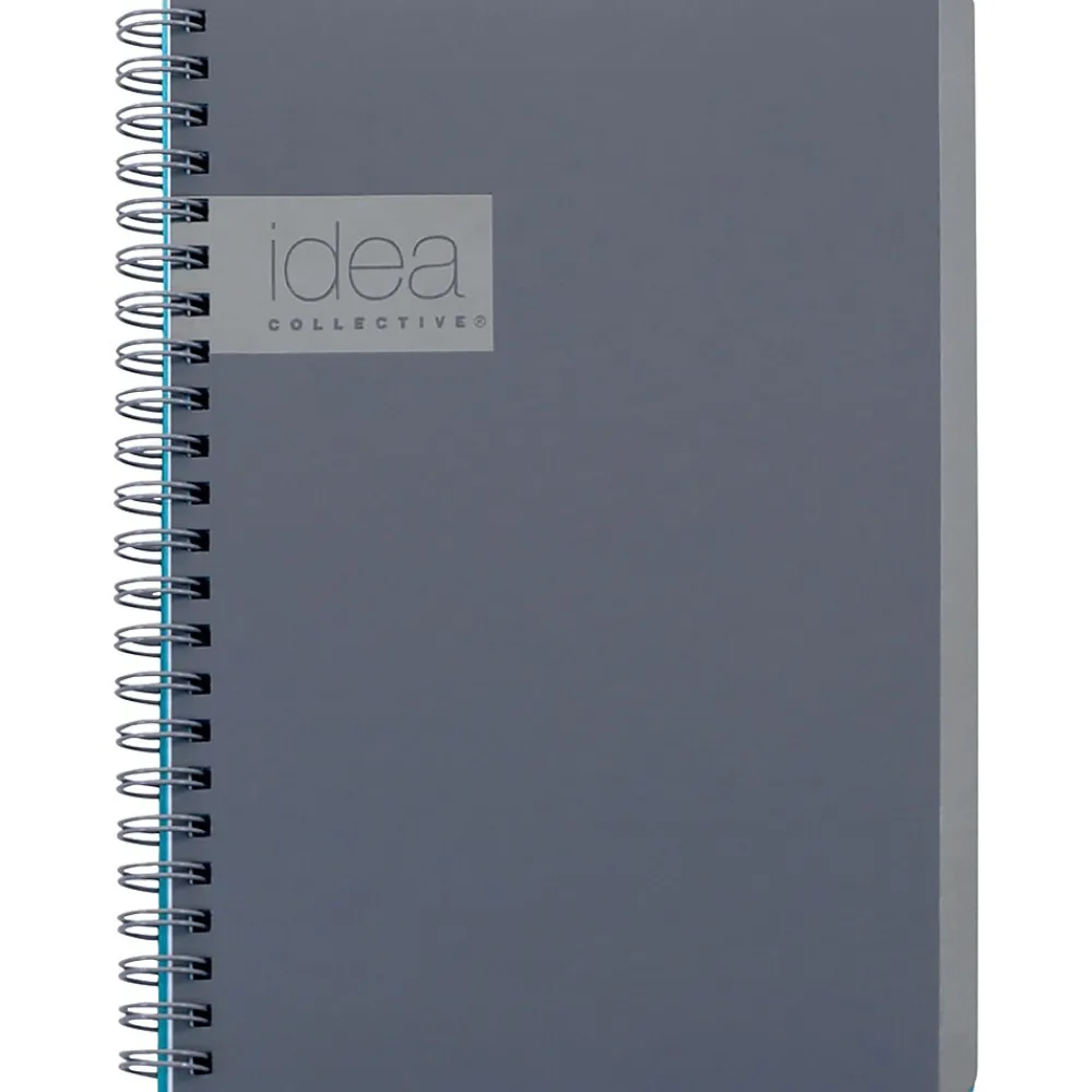Notebooks|Oxford Idea Collective 1-Subject Professional Notebooks, 4.875" x 8", College Ruled, 80 Sheets, Gray/Silver (57010IC)