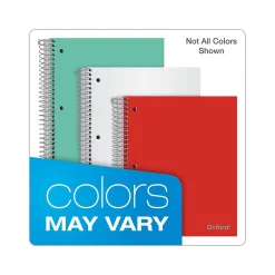 Subject Notebooks|Oxford 3-Subject Notebooks, 8.5" x 11", College Ruled, 150 Sheets, Assorted Colors (10586)
