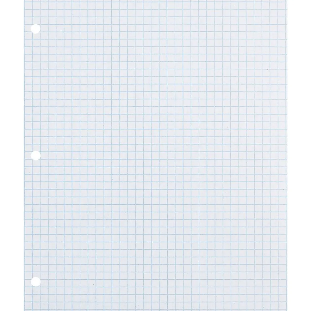 Filler Paper|Pacon Quad, 8.5" x 11", 3-Hole Punched, 500 Sheets/Pack (P2414)