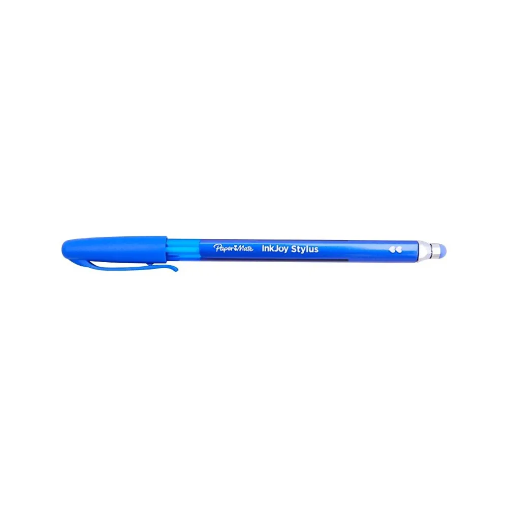 Pens|Paper Mate InkJoy 2 in 1 Stylus Ballpoint Pen, Medium Point, Blue Ink, Dozen (1951349)