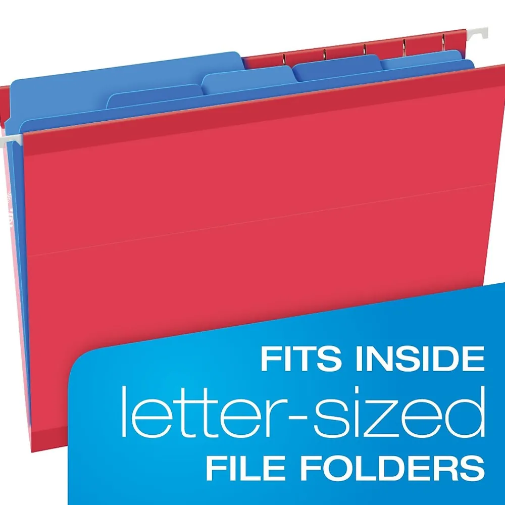File Folders|Pendaflex Divide it Up File Folder, Multi Section, Letter, Assorted, 12/Pack