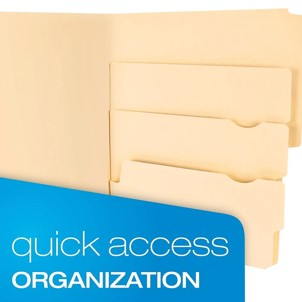 File Folders|Pendaflex Divide It Up® File Folders, Letter Size, Manila, 12/Pack (10771)