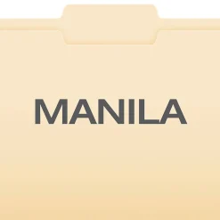 File Folders|Pendaflex File Folder, 1-Tab, Letter Size, Manila, 100/Box (R752 1/3-2)