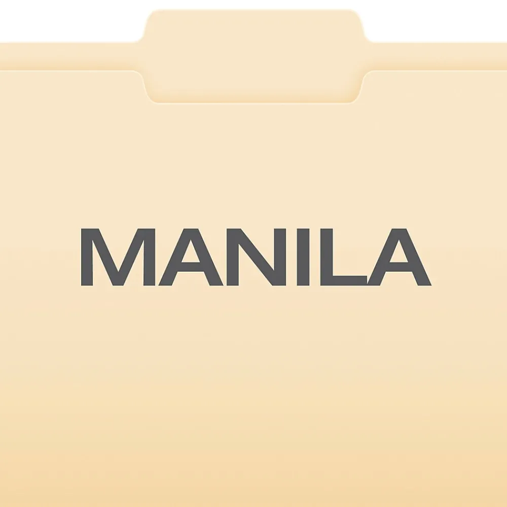 File Folders|Pendaflex File Folder, 1-Tab, Letter Size, Manila, 100/Box (R752 1/3-2)