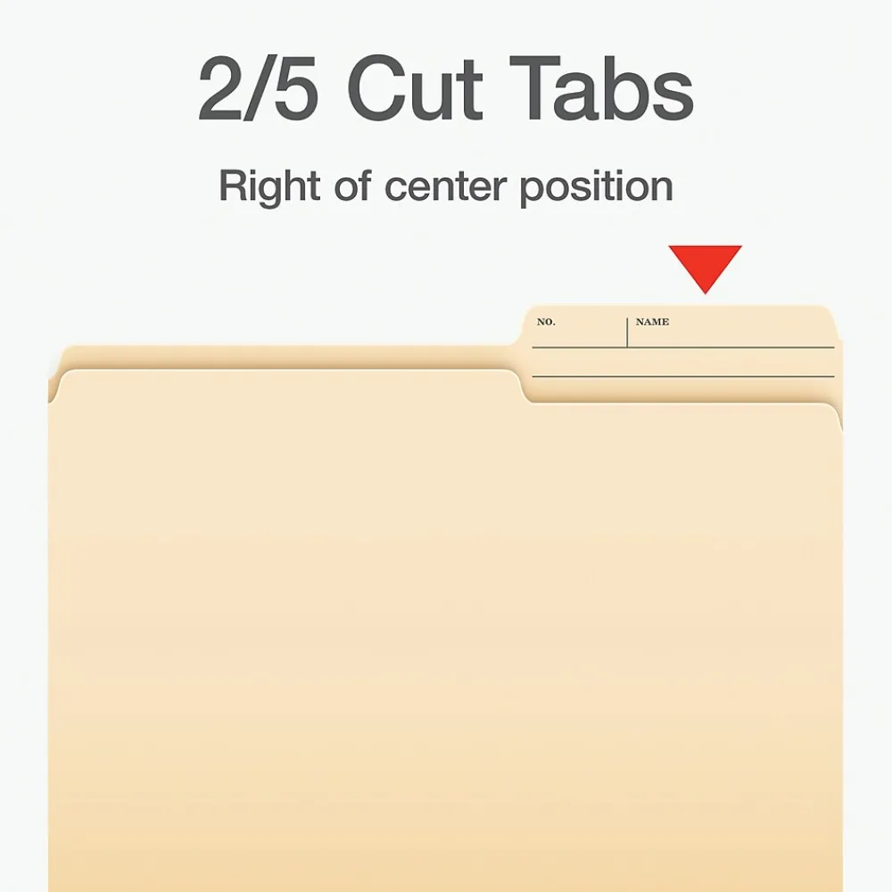 File Folders|Pendaflex File Folder, 1-Tab, Letter Size, Manila, 100/Box (1007078)